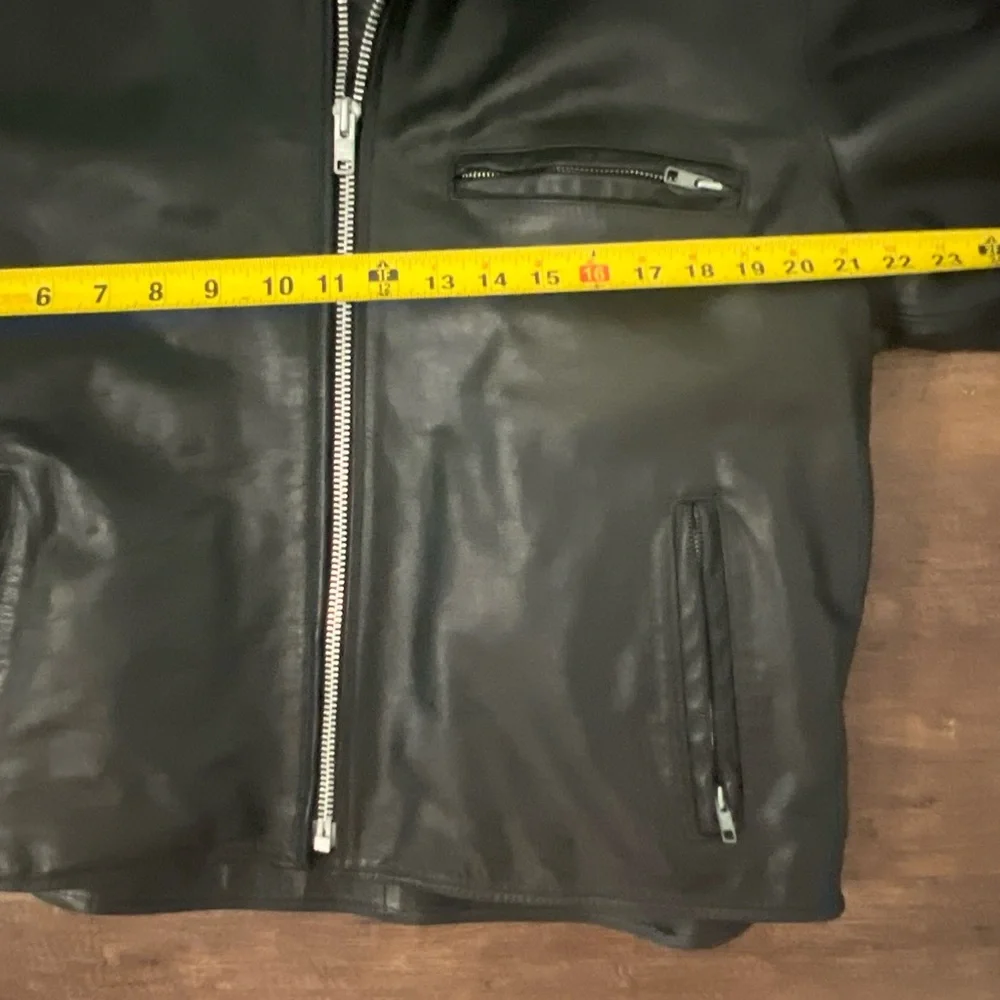 ProTech Performance Real Leather Jacket Thinsulate  Removable Liner Sz L Black - Picture 15 of 16